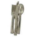 Stock Silverware Set Lapel Pin